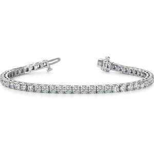 3 to 22 Carat Mined Natural Diamond Tennis Bracelet 4 Prong Value Plus Collectio